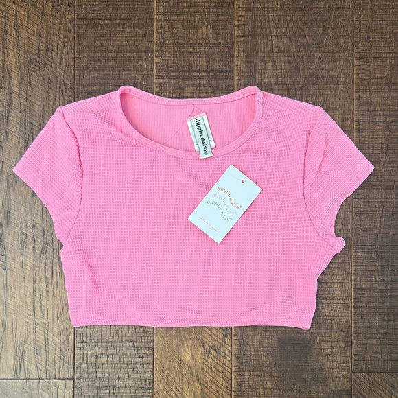 Dippin Daisy’s Joni Bikini Cropped Top Only in Pink - Picture 2 of 9